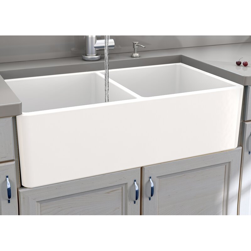 Nantucket Sinks Cape 33 L X 18 W Double Basin Farmhouse Kitchen Sink